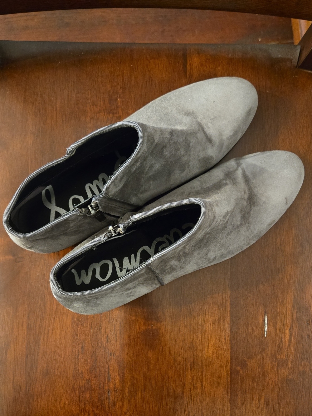 Sam Edelman Gray Suede Booties